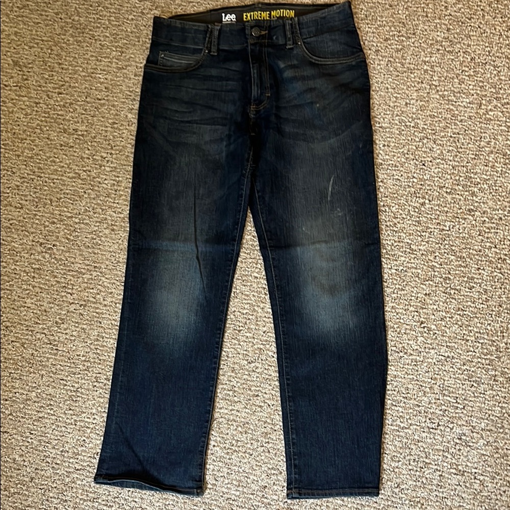 Lee Blue Relaxed Fit Jeans with Vintage Wash Men’s 33x30